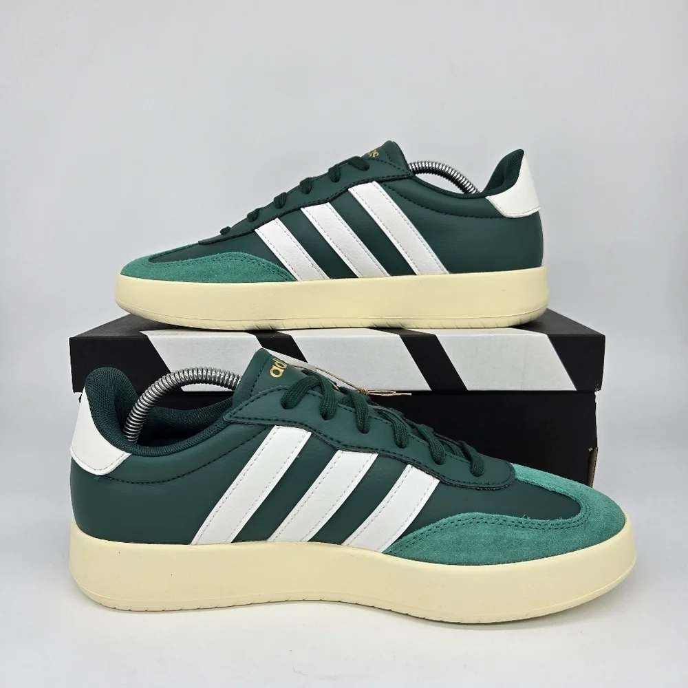New adidas Barreda Lifestyle Collegiate Green Core White Men's Shoes Size 12